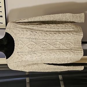 If It Were Me Gray Cable Knit Sweater M